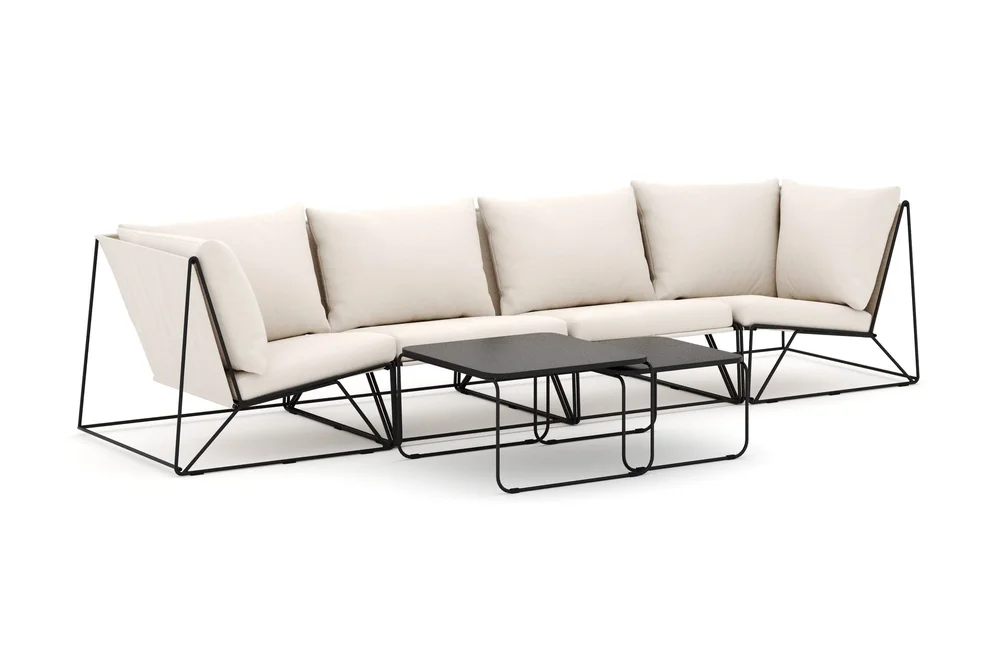 Usteryd utendørs rett 4-seters sofa v:1291019