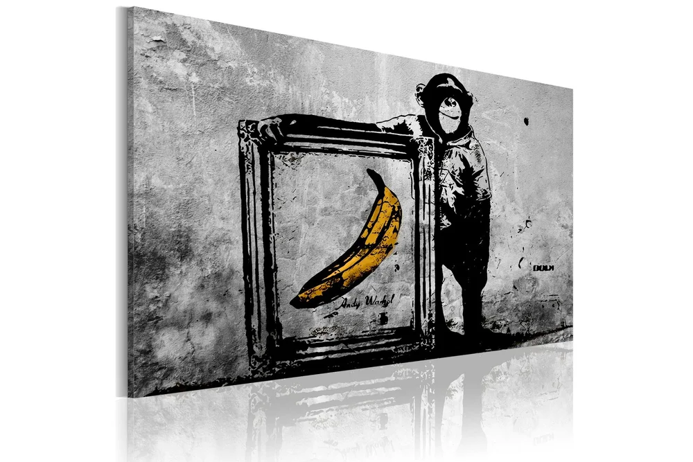 Bilde Inspired by Banksy black and white 120x80 v:9321020