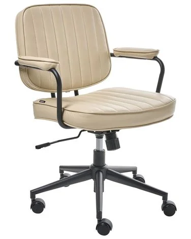 Kontorstol BERNE Kunstskinn Beige v:4994095 Kontorstol BERNE Kunstskinn Beige v:4994095