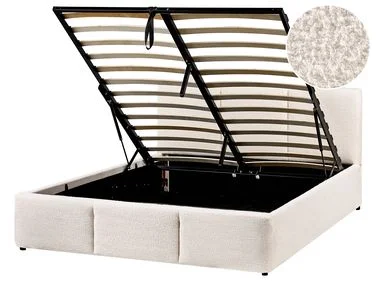 Seng med oppbevaring BOUSSE Bouclé Off white 140 x 200 cm v:7391776 Seng med oppbevaring BOUSSE Bouclé Off white 140 x 200 cm v:7391776
