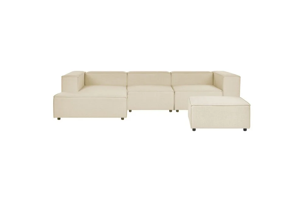3-sits Hörnsoffa med fotpall Beliani Aprica Högervänd Left-faced v:9303172 3-sits Hörnsoffa med fotpall Beliani Aprica Högervänd Left-faced v:9303172