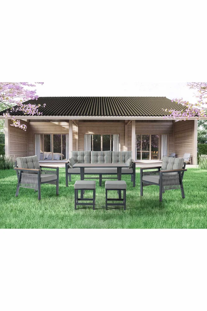 Hage-loungesett Atelier Del Sofa Lilyum 3+1+1+2 (170 x 78 x 60 cm) Flerfarget v:6149063 Hage-loungesett Atelier Del Sofa Lilyum 3+1+1+2 (170 x 78 x 60 cm) Flerfarget v:6149063
