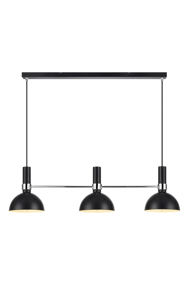 Taklampe LARRY Svart/krom – Belysning | m v:773732 Taklampe LARRY Svart/krom – Belysning | m v:773732