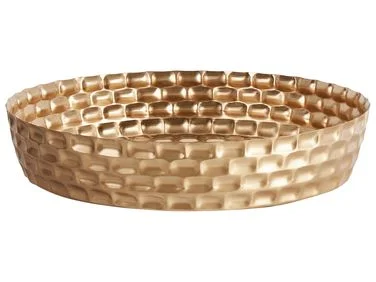 Dekorativt brett SUEZ Metall Gull v:7689491