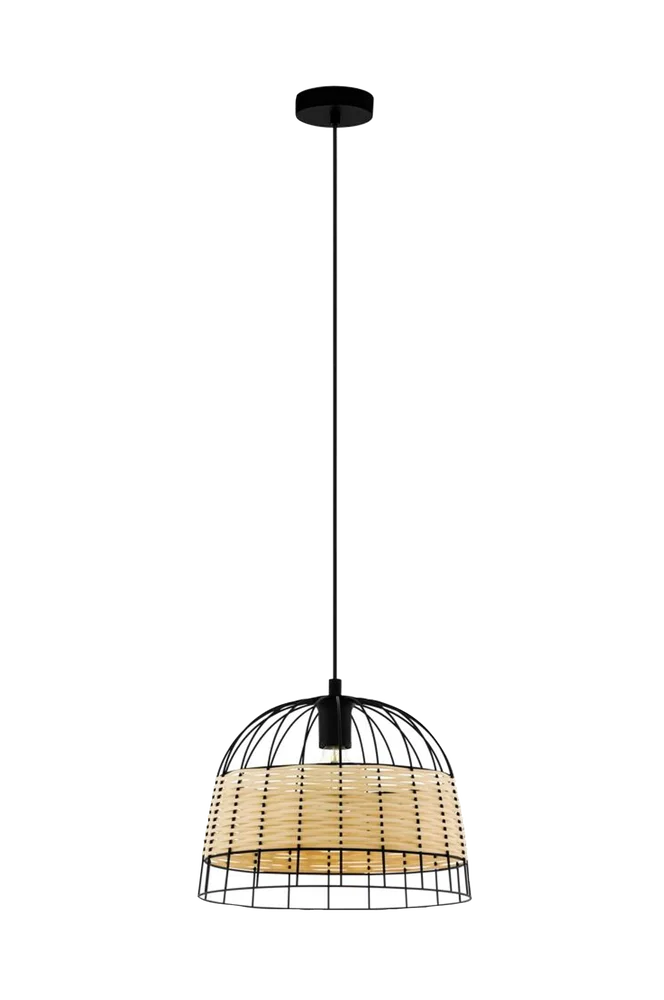Pendellampe Anwick Black /Rattan 370 mm - Svart - Belysning | m v:4954386