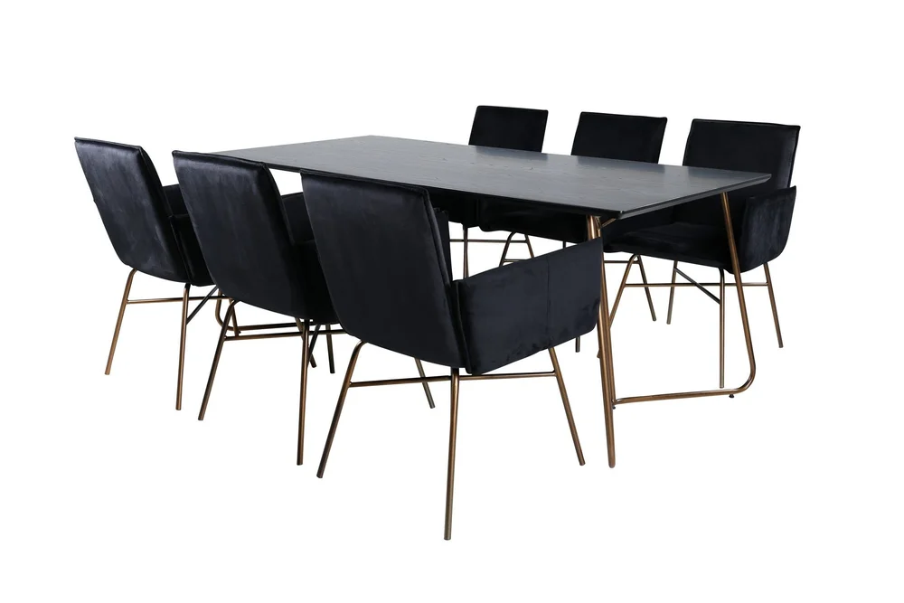 Petra Spisegruppe 190 cm Rektangulær med 6 Petra Stoler v:7428295