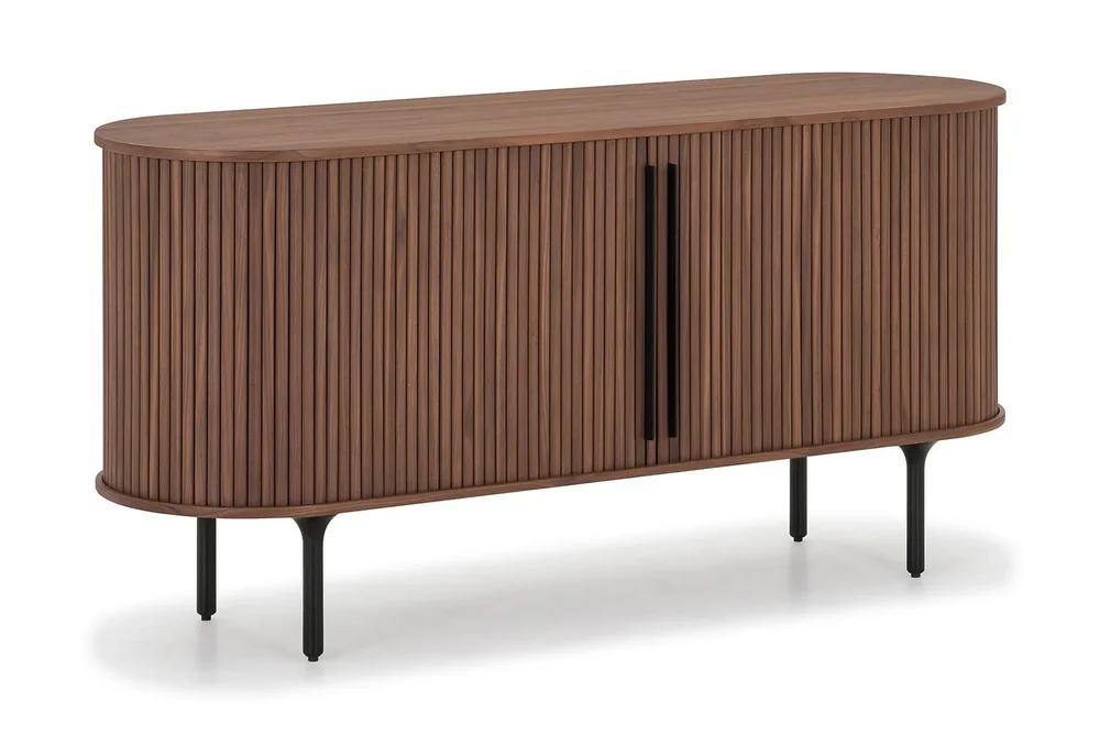 Noira Smalt Sideboard Ribbet Valnøtt 150x45 cm v:3867153